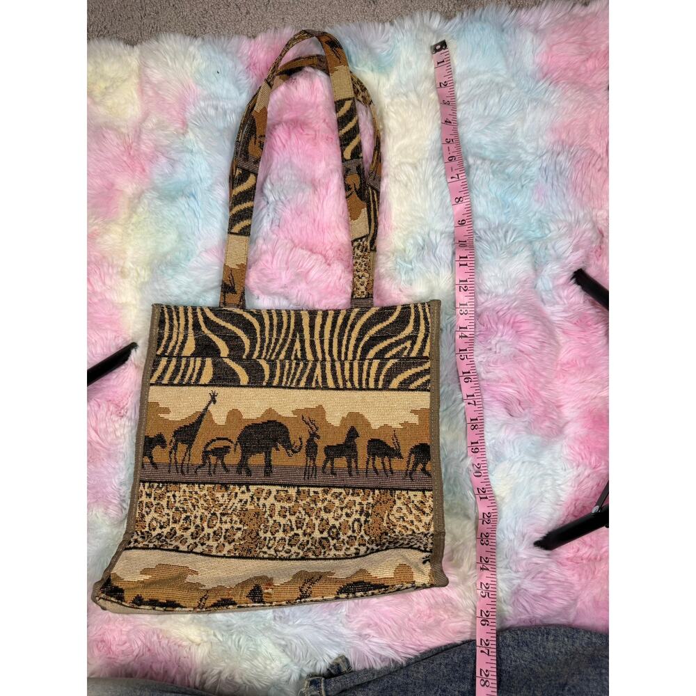 Jade Safari Tapestry Tote Bag Animal Print Zip Pouch - Picture 14 of 15